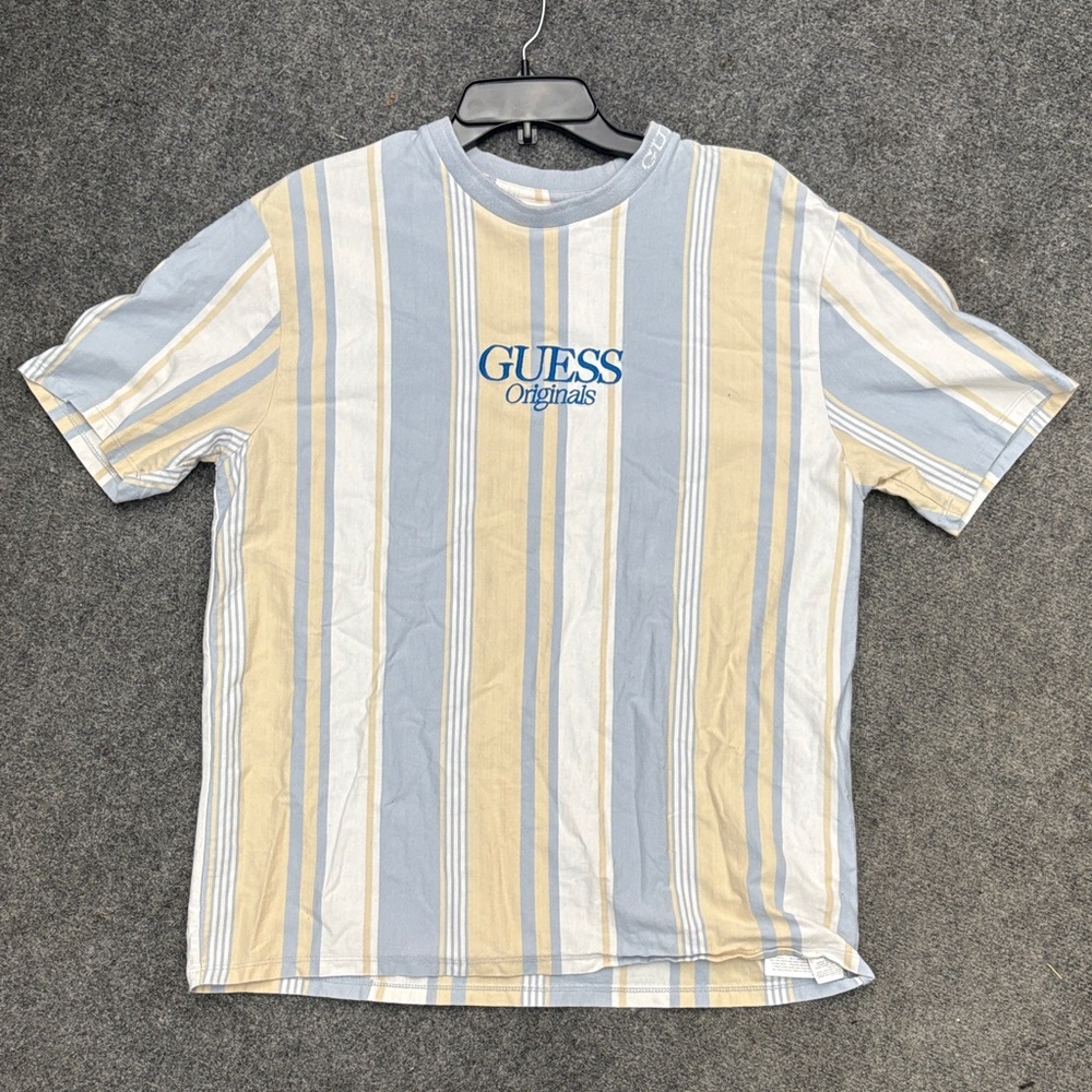 Vintage Guess Retro 90's Vertical Stripped T-Shirt